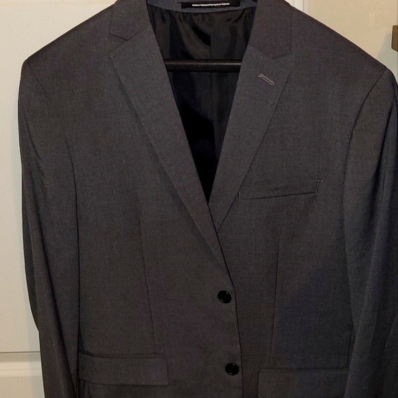 H&M Suits & Blazers Suit Jacket Hm Gray Slim Poshmark